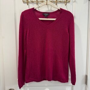 Ann Taylor Fuchsia Cashmere Sweater